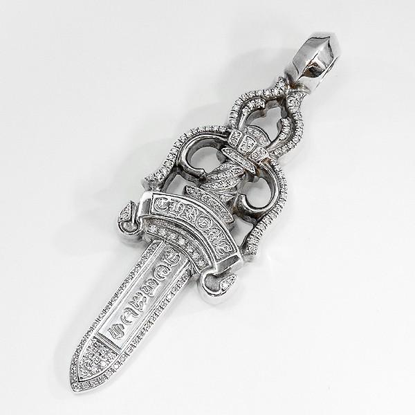 CHROME HEARTS（クロムハーツ） ラージ ダガー ペンダント パヴェ