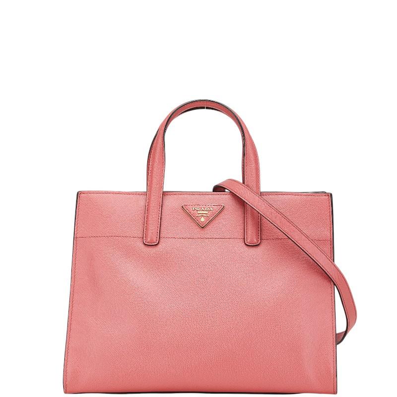 PRADA（プラダ） 三角ロゴプレート サフィアーノ ハンドバッグ