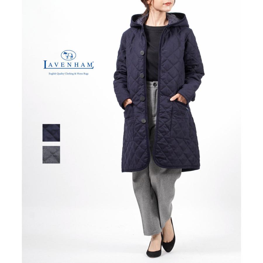 LAVENHAM（ラベンハム） キルティングコート ロング ウールブランドン