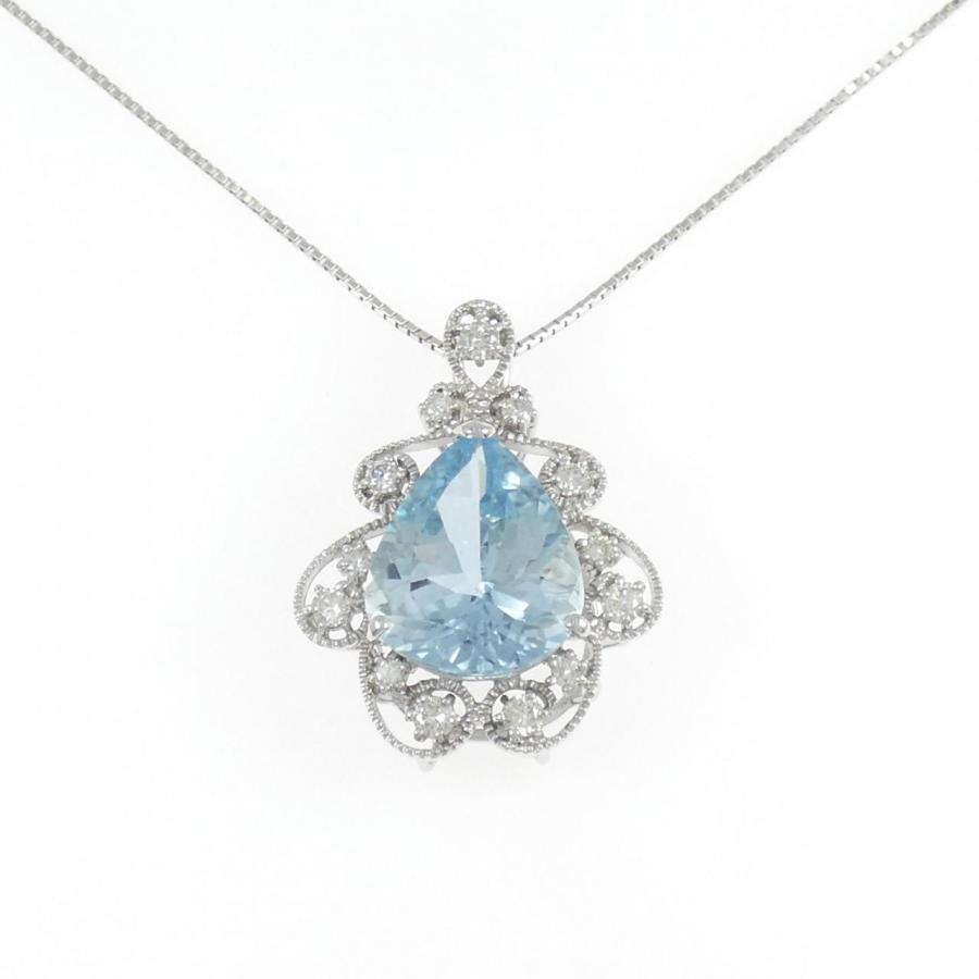 K18WG アクアマリン ネックレス 10.79CT : KOMEHYO ONLINESTORE Yahoo