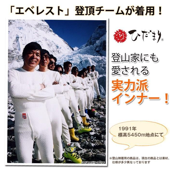 ひだまり 極 上下セット 防寒インナー 防寒肌着 S M L LL メンズ
