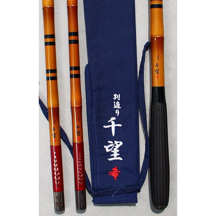 カーボン総塗り竿掛け二本物鮫皮&綾形カスタム玉ノ柄セット・へら竿