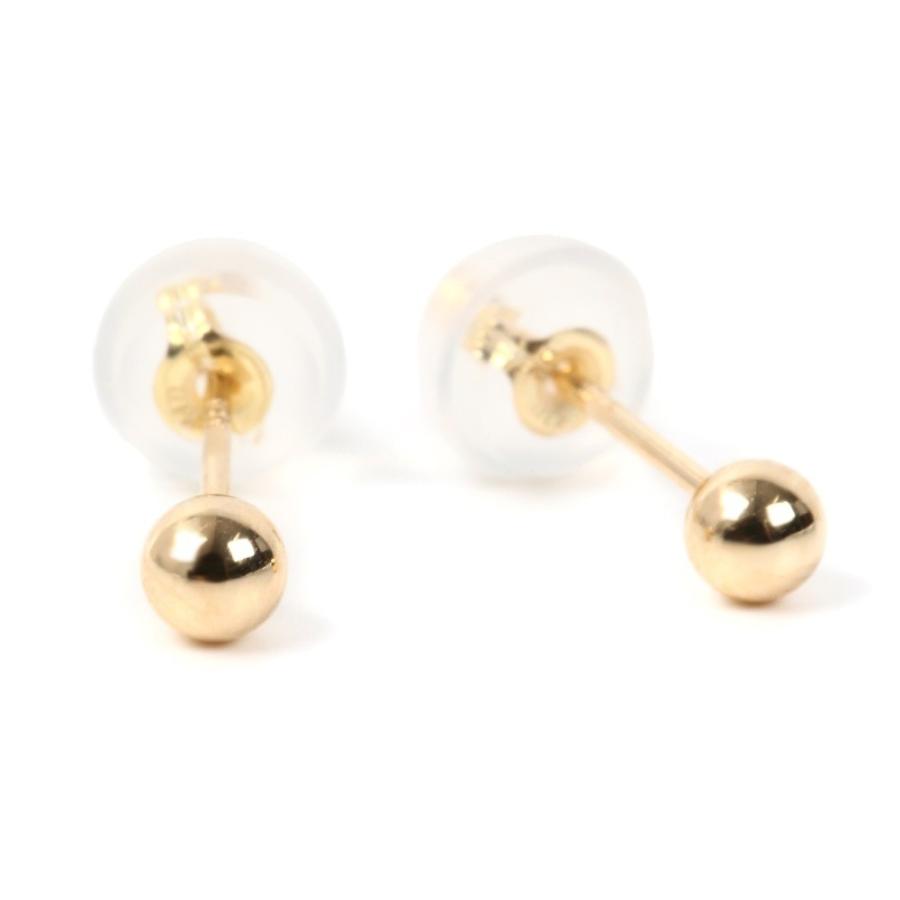 18金 ピアス 丸玉 3mm 両耳 ゴールド メンズ レディース アクセサリー