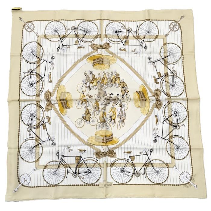 HERMES（エルメス） スカーフ カレ90 LES BECANES 自転車 モチーフ
