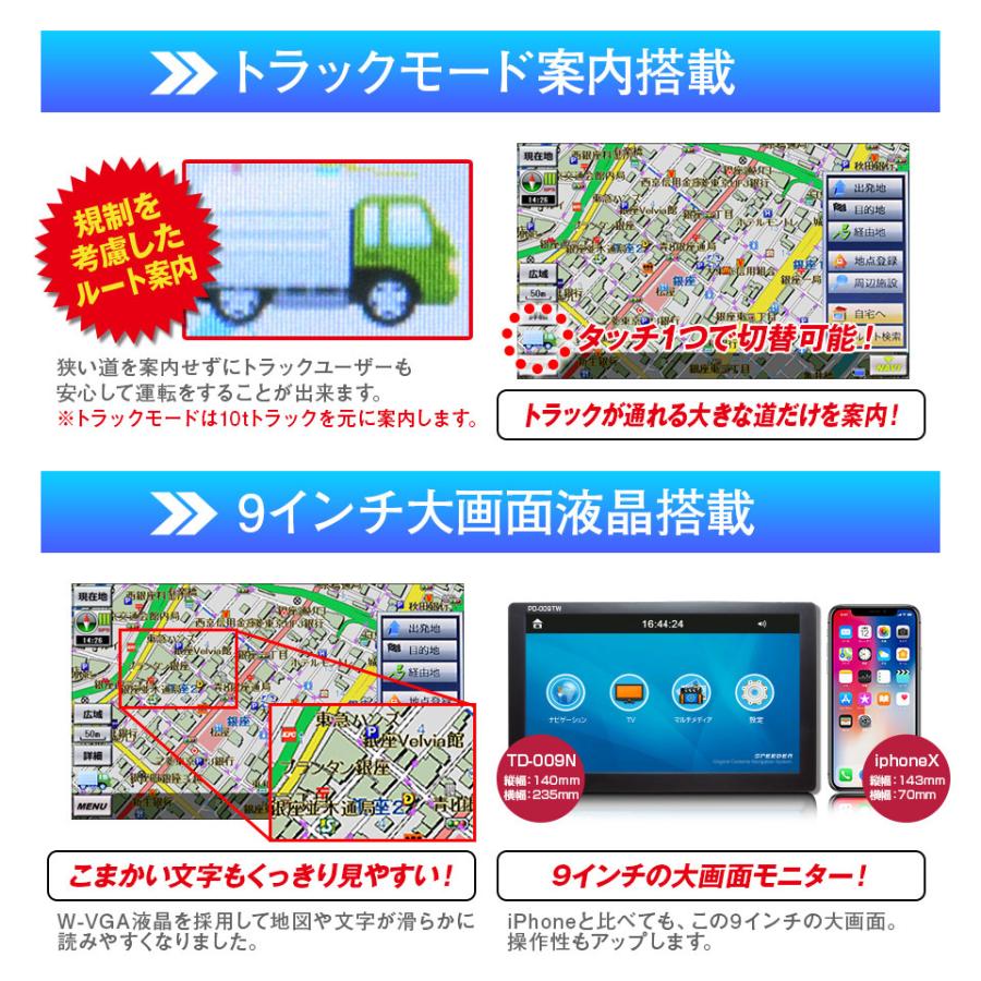 三金商事 カーナビ 9インチ トラックモード搭載 ワンセグ TV