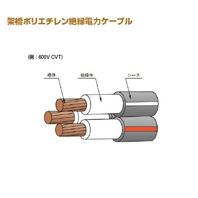 SFCC（古河） CVT8SQ×3芯 【1m単位】※最大50mまで 600V 架橋