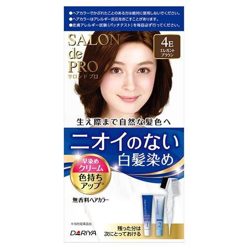 サロンドプロ 無香料ヘアカラー 早染めクリーム4E エレガントブラウン