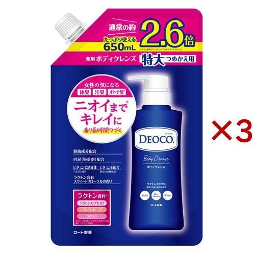 デオコ 薬用ボディクレンズ つめかえ 特大 ( 650ml×3セット )/ : 爽快