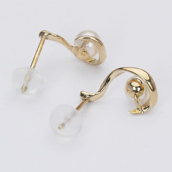 パール ピアス 真珠ピアス スタッドピアス k18 18k 18金 イエロー
