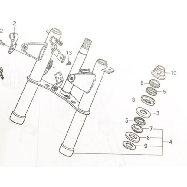 ホンダ（HONDA） モンキー50周年スペシャル(AB27) 白/赤用フロント