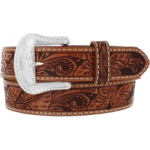Tony Lama（トニーラマ） ウエスタンベルト FLORA HAND TOOLED TAN