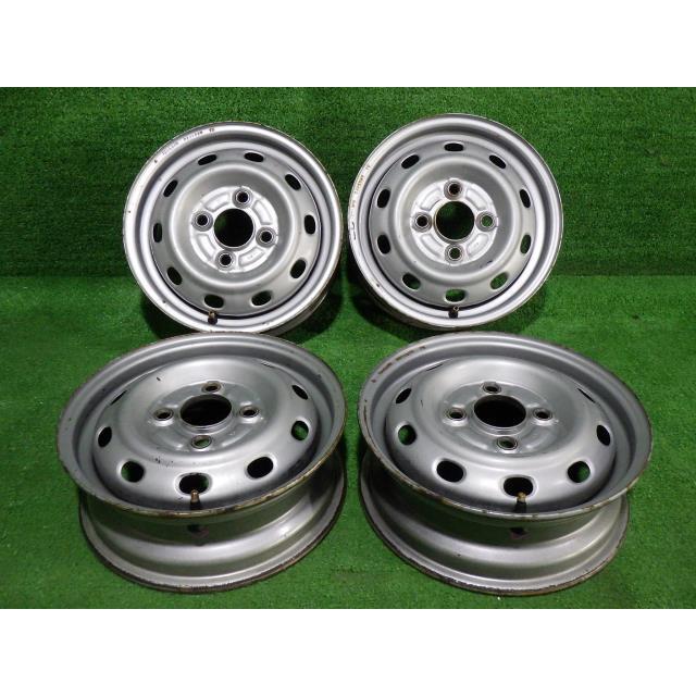 サンバー 中古 スバル純正 TV2 ホイール スチール 12インチ 4J 4穴 4本