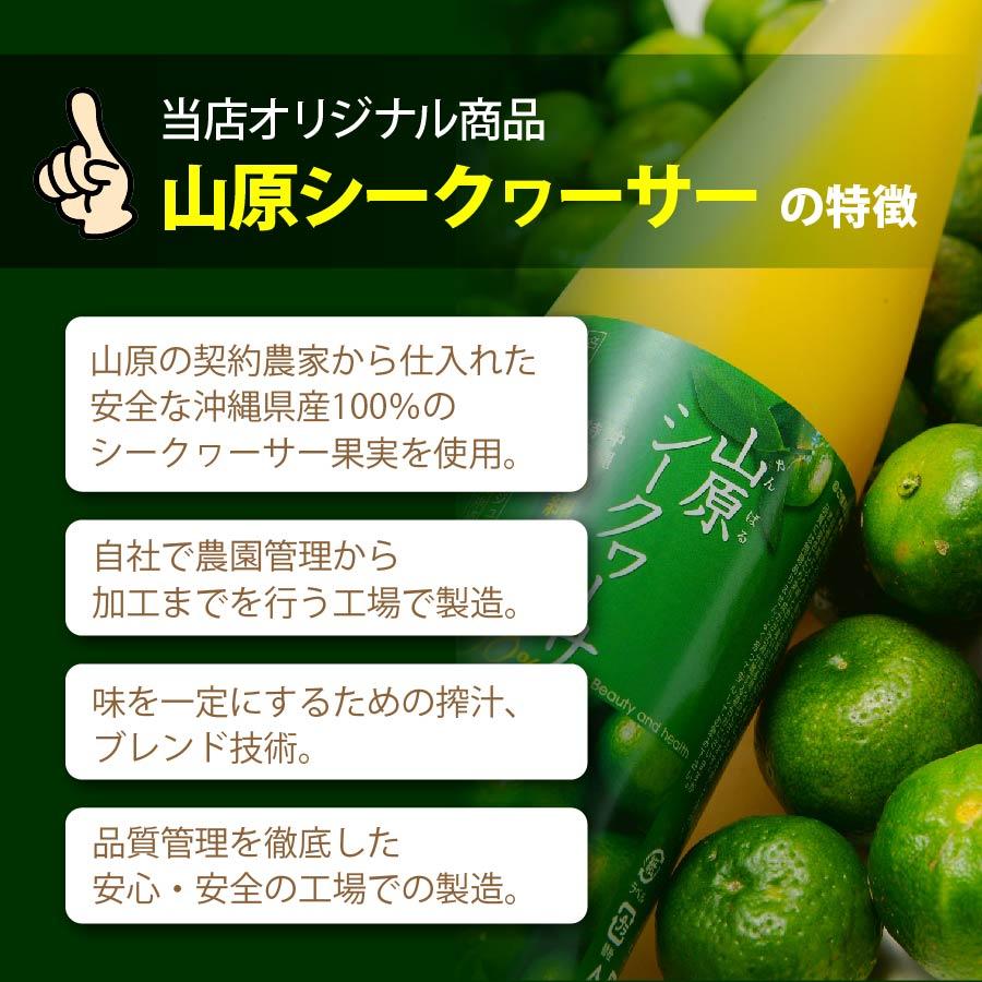 琉球フロント沖縄 農薬不使用 山原シークワーサー 720ml×5本セット