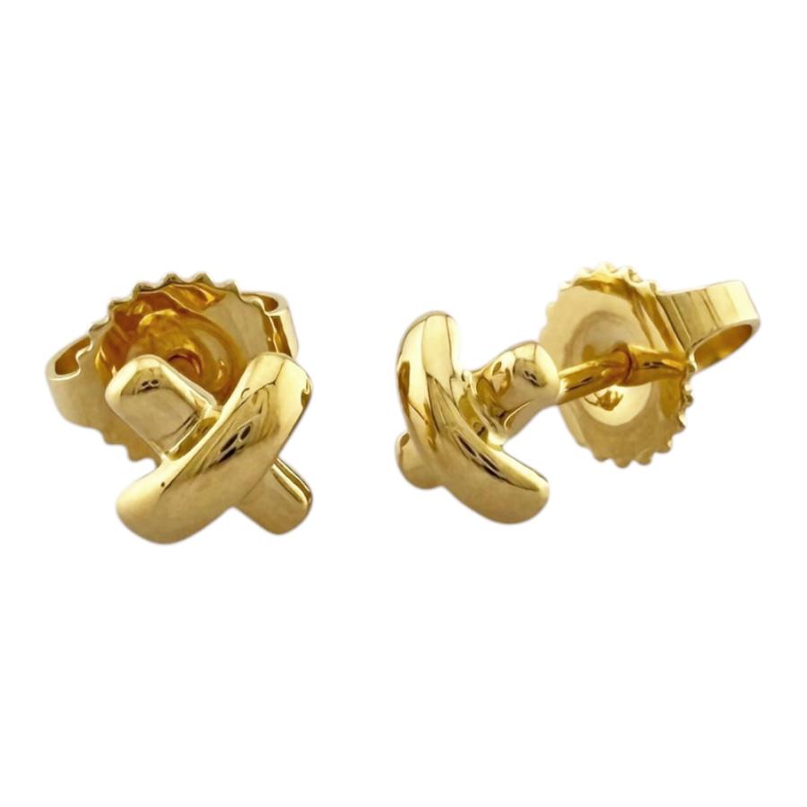 TIFFANY&Co.（ティファニー） クロスステッチ ピアス 18金 K18イエロー