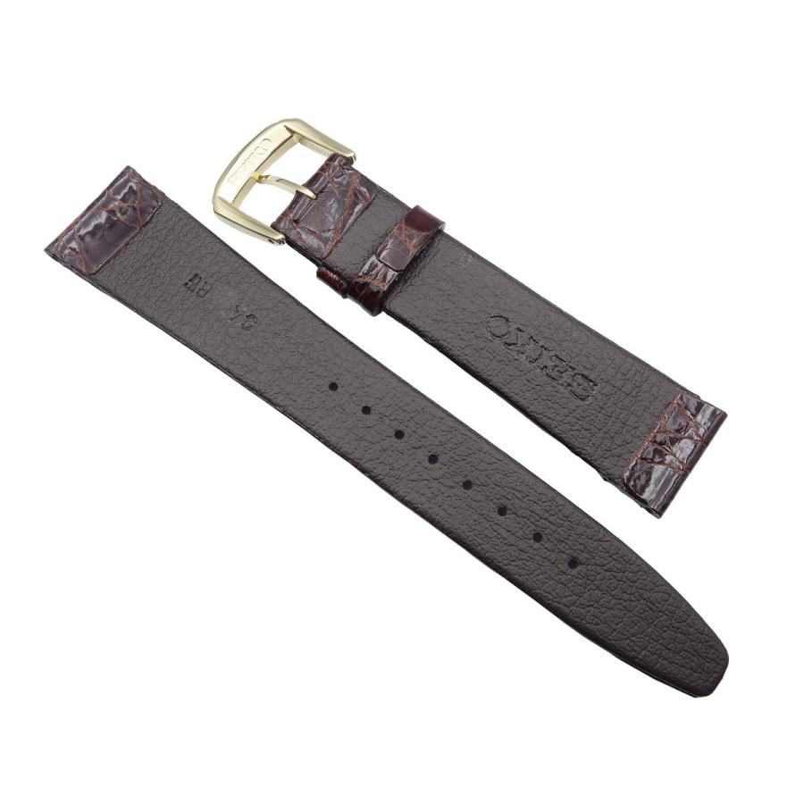 SEIKO（セイコー） 時計用 ベルト 18mm SEIKO DA63 ワニサイド こげ茶