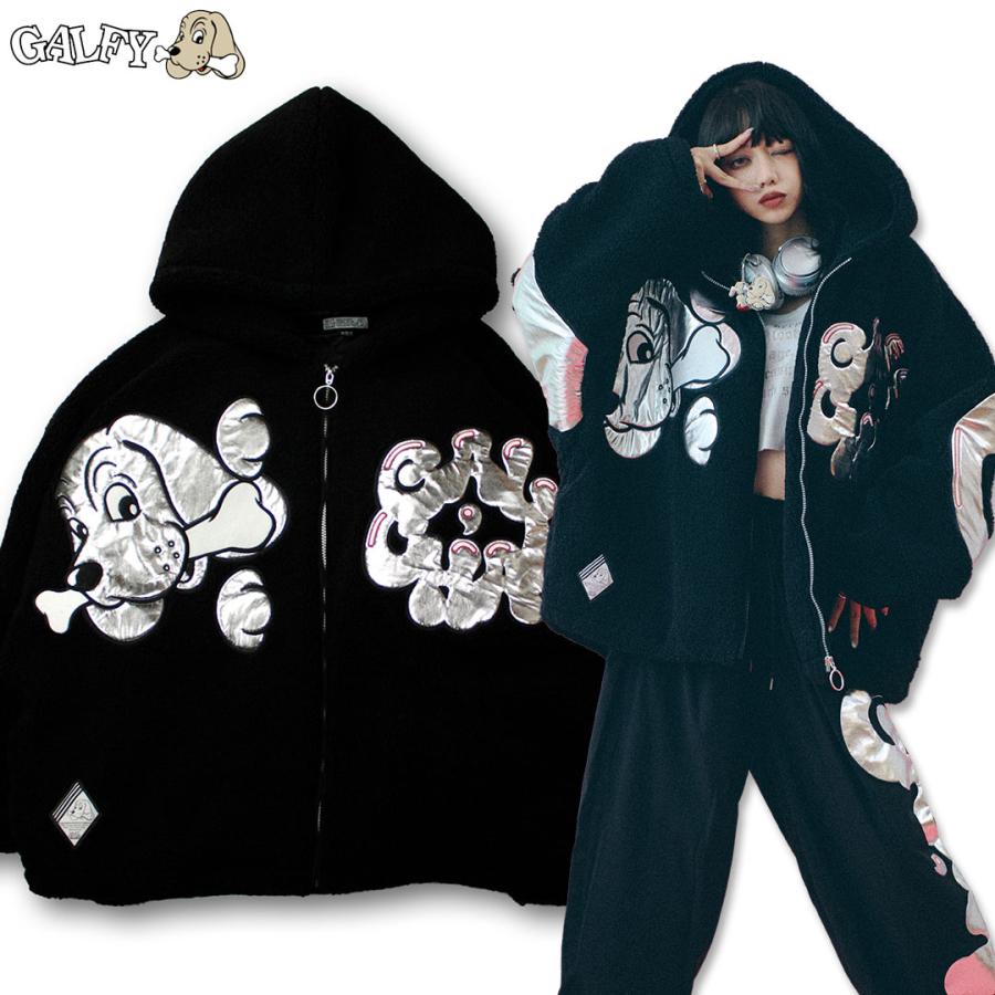 GALFY（ガルフィー） ピッカピカのダブモコパーカー ブルゾン L 中型犬