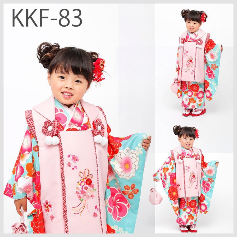 七五三 三歳 着物 着物セット 被布セット 新柄 小町kids 豪華11点