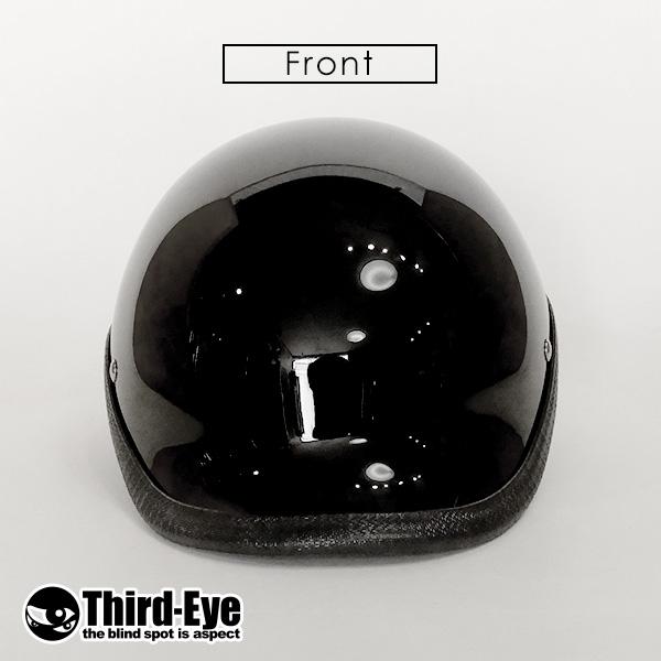 バイク ヘルメット ハーフキャップ ベッカー ブラック BC-BK : Third