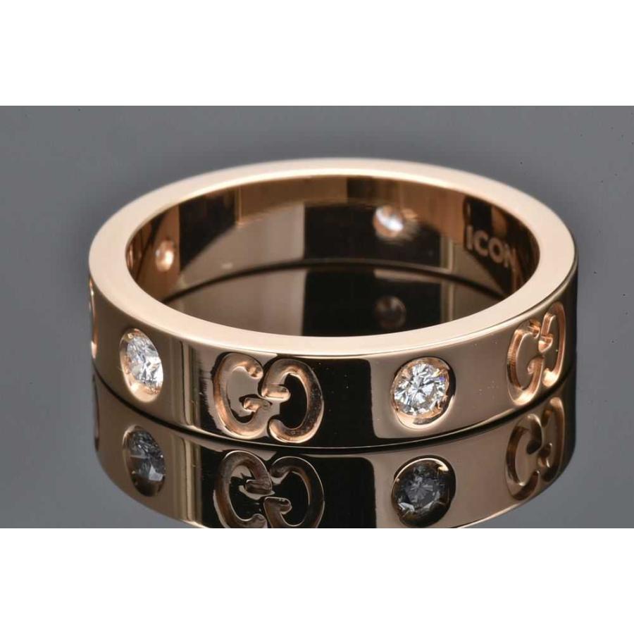 GUCCI（グッチ） アイコン リング 5Pダイヤモンド GGモチーフ K18PG