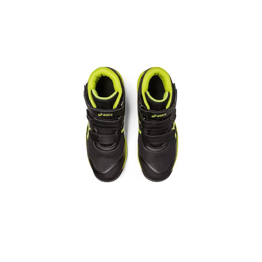 ウィンジョブ ASICS CP216 001 ブラック×ネオンライム アシックス
