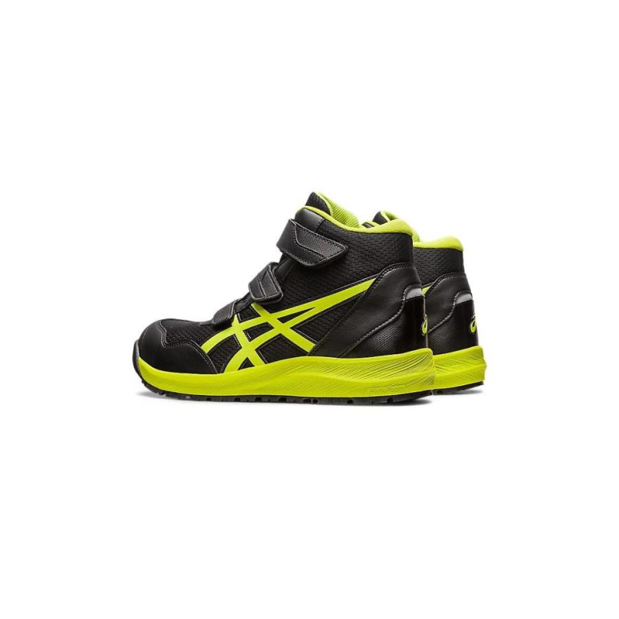 ウィンジョブ ASICS CP216 001 ブラック×ネオンライム アシックス