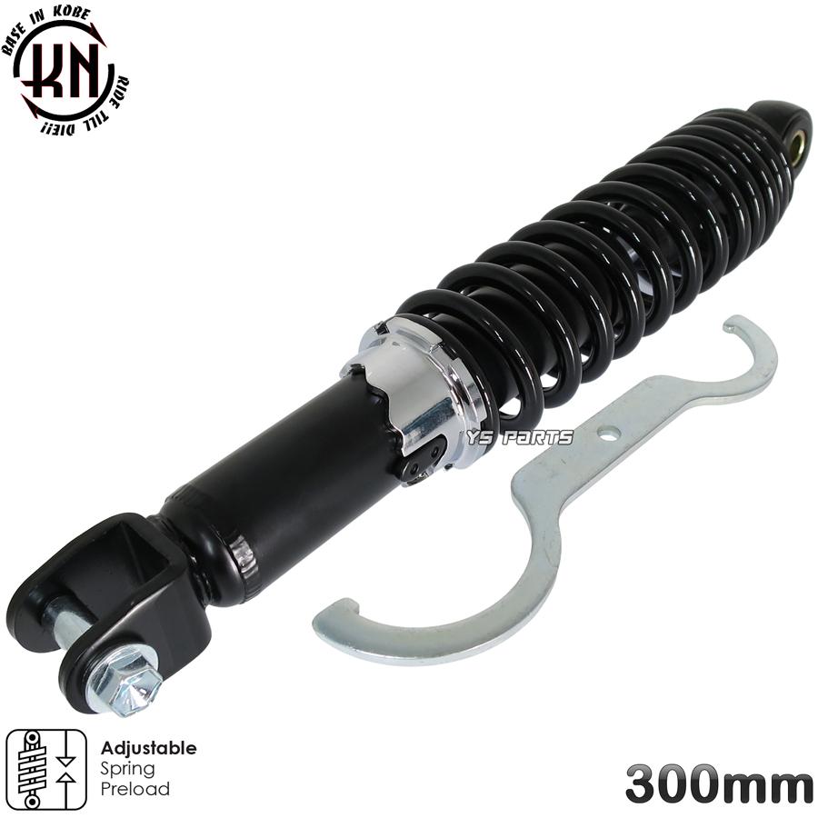 KNツインダンパーリヤサス リアショック黒300mmスーパーディオAF27