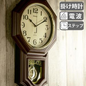 ノア精密 振り子時計 鹿鳴館D× 電波時計 （ レトロ 電波 時計 掛け時計