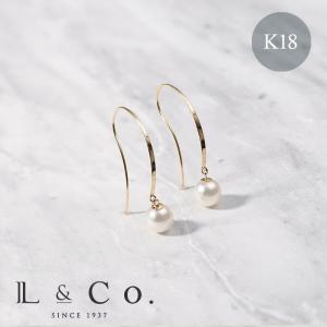 Jewel closet by L&Co. ピアス K18 アコヤパール フック ピアス 8mm
