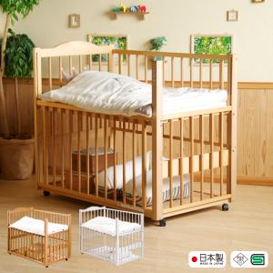 石崎家具 日本製 ベビーベッド「業務用 折りたたみベッド（マット付