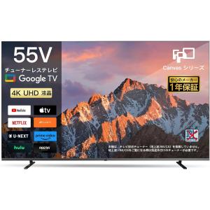 FPD チューナーレステレビ 43V型 4K Google TV ネット動画対応