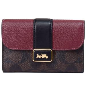 COACH（コーチ） 財布 レザー タビー ロゴ コンパクト ウォレット 二