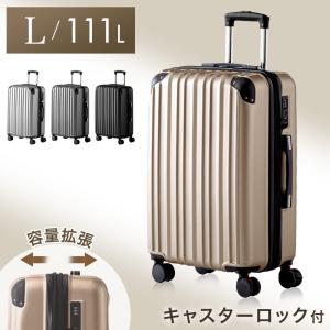 スーツケース 大容量 Mサイズ 73L 拡張 キャリーケース 3泊4日 消音