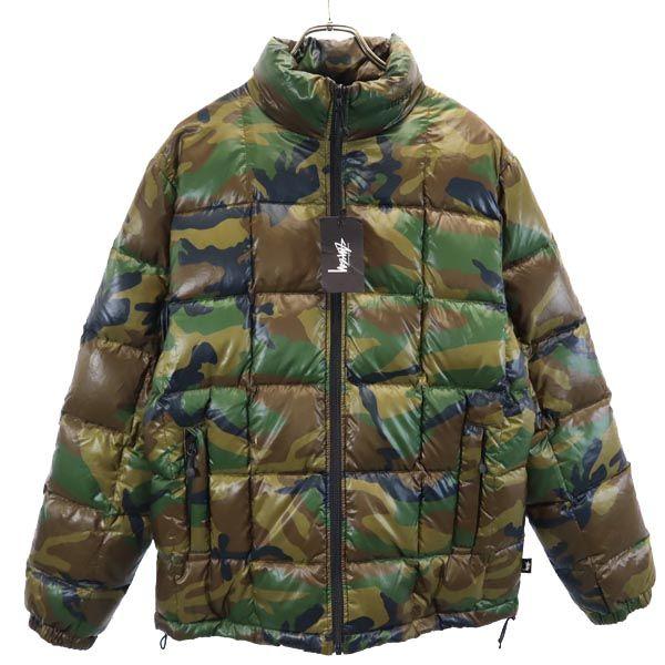 STUSSY（ステューシー） 迷彩柄 ダウンジャケット M カーキ系 メンズ