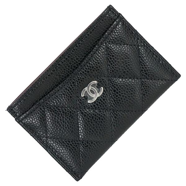 CHANEL 19 シャネル カードケース キャビアスキン ブラック 2756