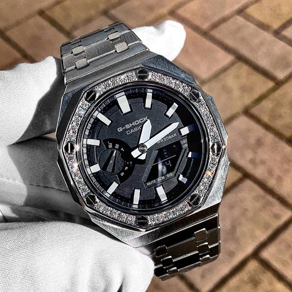 G-SHOCK CASIOAK カシオーク カスタム 天然ダイヤモンド メタル G