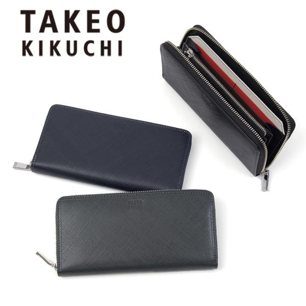 TAKEO KIKUCHI（タケオキクチ） 長財布 ラウンドファスナー 革 本革 長