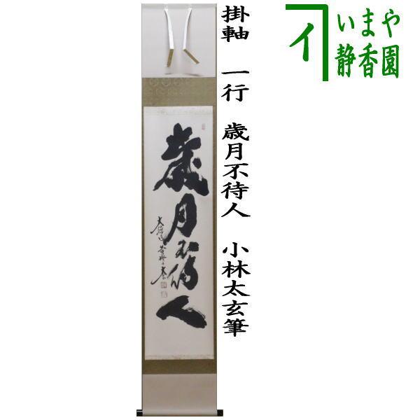 茶道具 掛軸 掛け軸 一行 歳月不待人 小林太玄筆 茶道 : 茶道具いまや