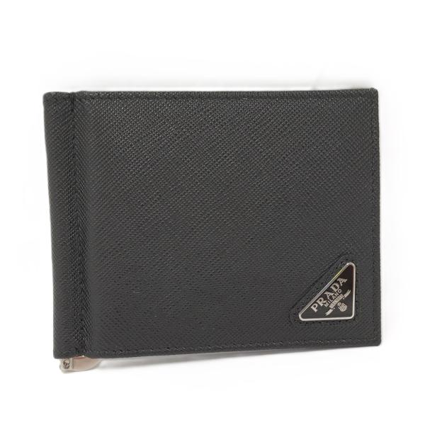 PRADA（プラダ） 二つ折り財布 マネークリップ 札入れ サフィアーノ