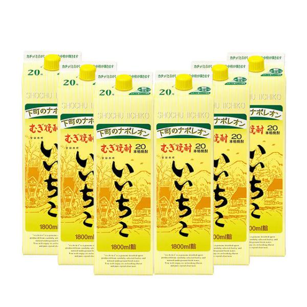 いいちこ 麦焼酎 20度 1800mlパック 1ケース(6本) : 酒忍者Yahoo!店