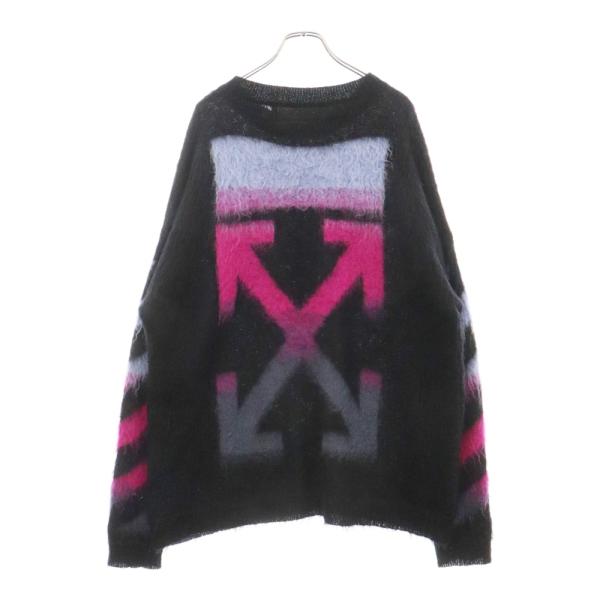 オフホワイト 18AW Brushed Mohair Knit ブラッシュドモヘア混ニット