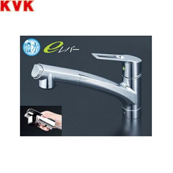 KVK 流し台用シングルレバー式シャワー付混合栓 eレバー KM5021JTEC