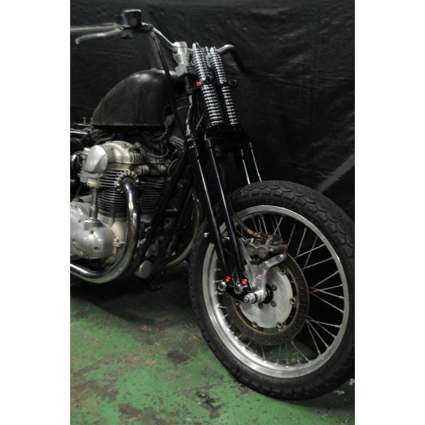 部品屋K&W 74スプリンガーフォークキット カラー：ブラック W650 W400