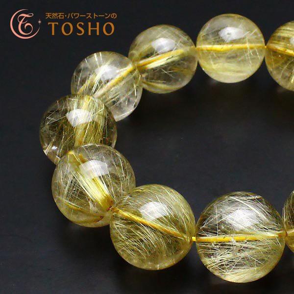 ルチル ブレスレット タイチンルチルクォーツ 18mm 一点物 211-3369