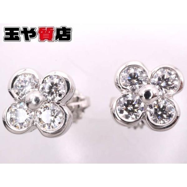 TIFFANY&Co.（ティファニー） 美品 ベゼルセット ダイヤ ピアス pt950