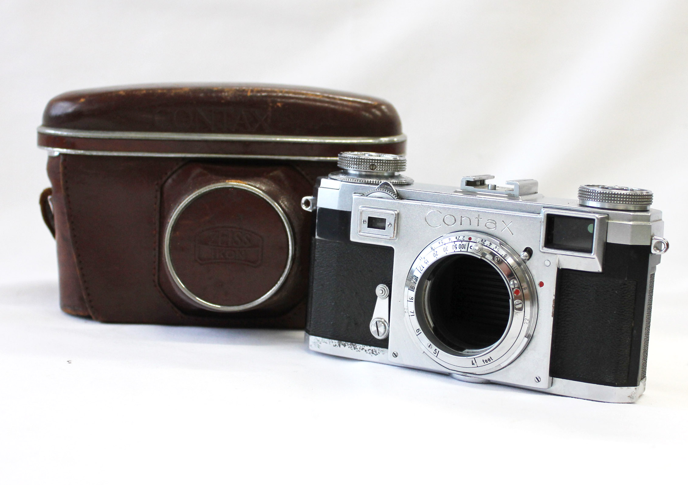 Zeiss Ikon Contax IIa 2a Color Dial Rangefinder 35mm Film Camera