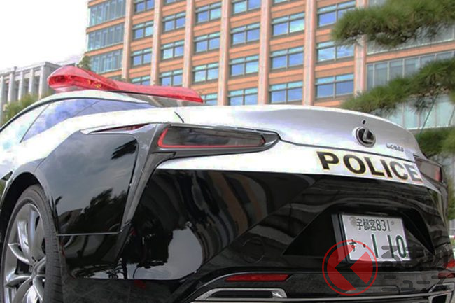 1700万円超え「レクサスパトカー」実車展示！ 「GT-R＆NSX＆Z」の激