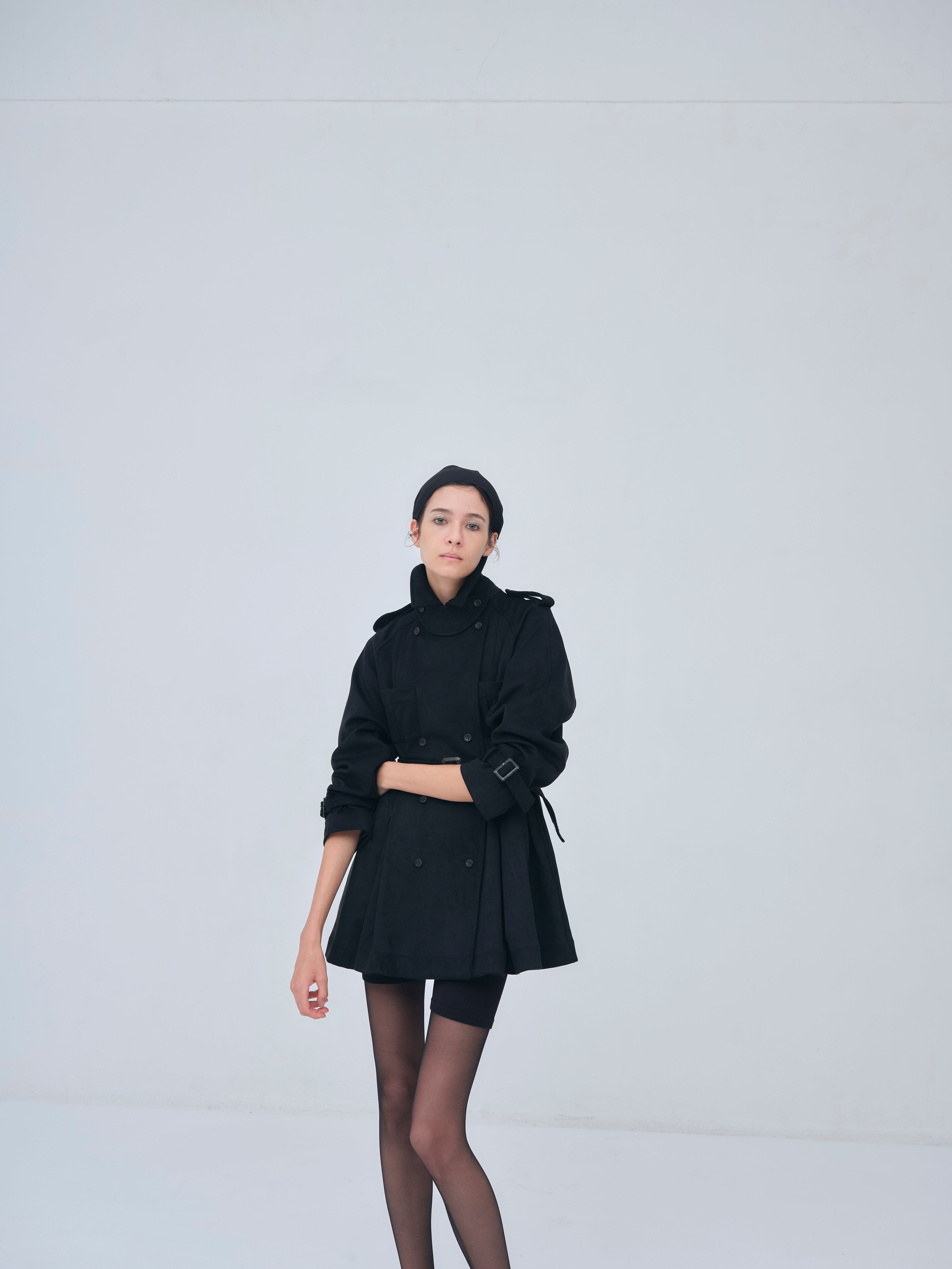 Cropped Suede Trench Coat – L'AUBE BLANC