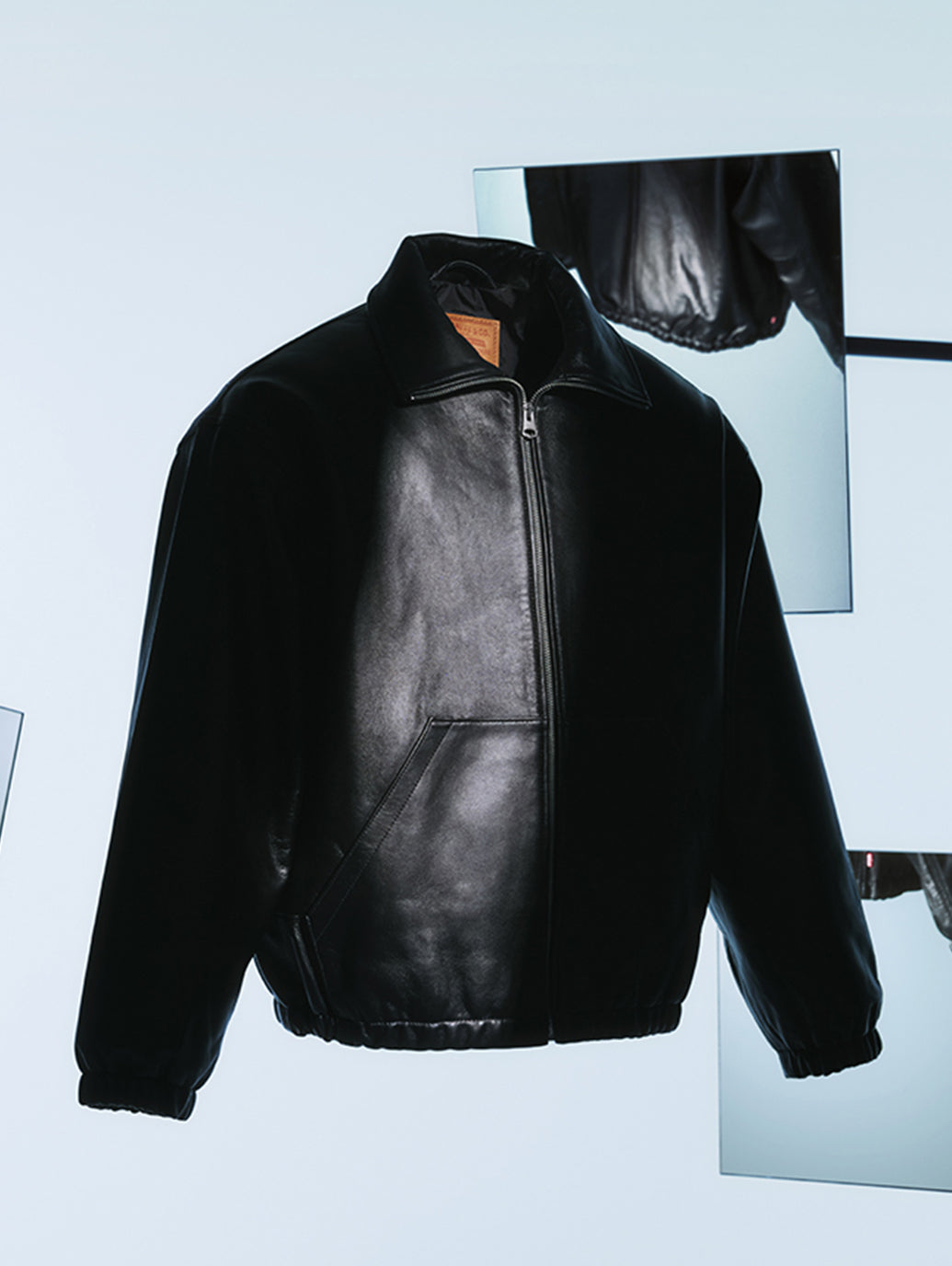 PREMIUM BLACK FULLZIP SPORTS LEATHER JACKET – リーバイス®公式