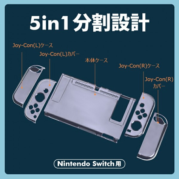 着脱簡単で、フィルムが貼ったまま画面に違和感なくSwitchケース