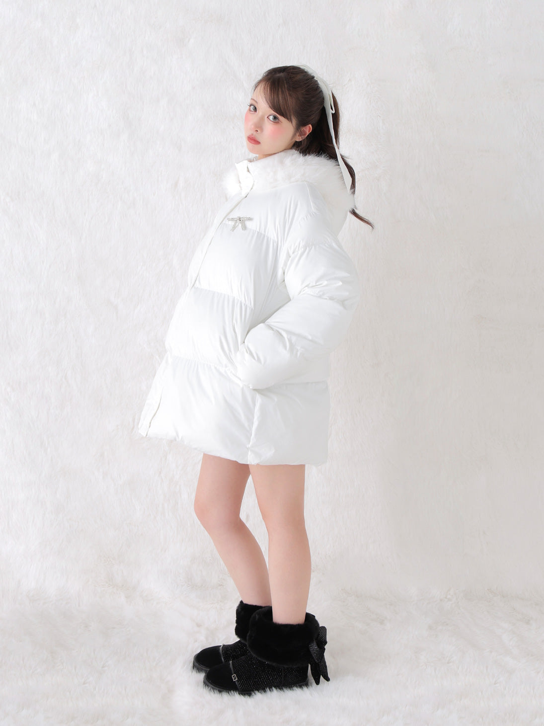 Bijou ribbon down jacket(eme10816) – M me eme